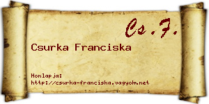 Csurka Franciska névjegykártya